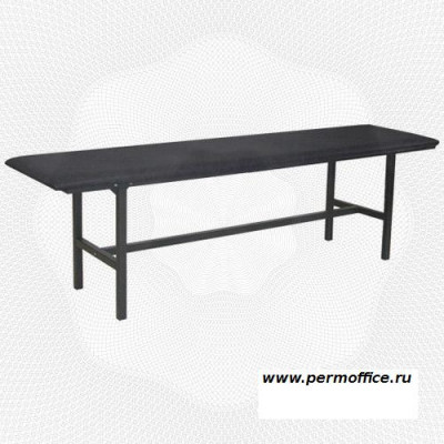 Многоместная секция UD_Банкетка Берта БМ-4 1500 каркас-черный к/з-черный К-01
