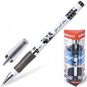 Ручка гелевая ERICH KRAUSE Robogel, корпус с печатью, игольчатый узел 0,5 мм, линия 0,4 мм, черная